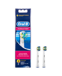 FlossAction Electric Toothbrush Replacement Brush Head Refills 2 Pack